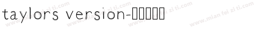 taylors version字体转换